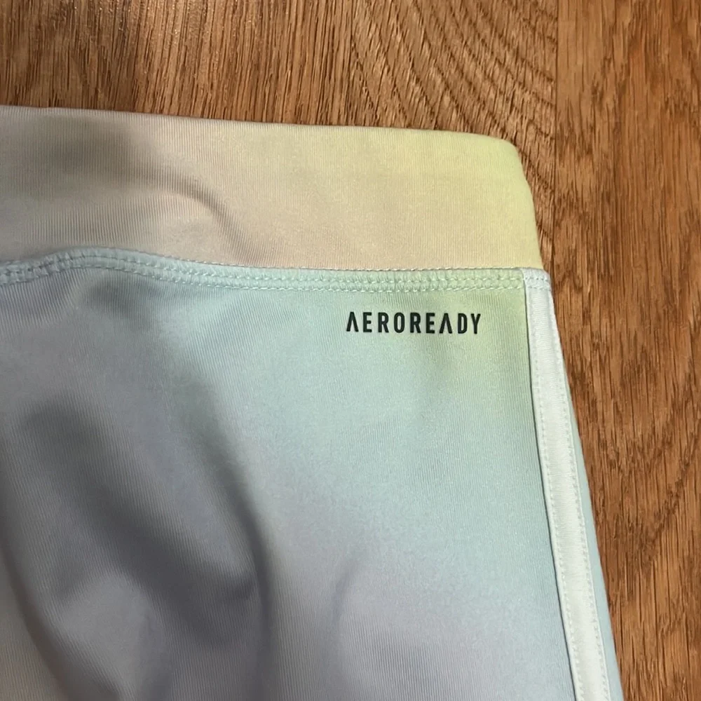 Adidas Aeroready Pastel Athletic Capri Leggings Sz 14 Youth